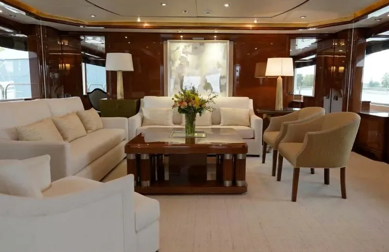 Slide: The Image of Benetti 145 Domani - Interior Main Deck Salon 2004 Benetti 145 Motor Yacht Domani - 7649422