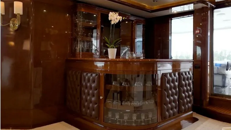Slide: The Image of Benetti 145 Domani - Interior Main Deck Bar Aft 2004 Benetti 145 Motor Yacht Domani - 7649430
