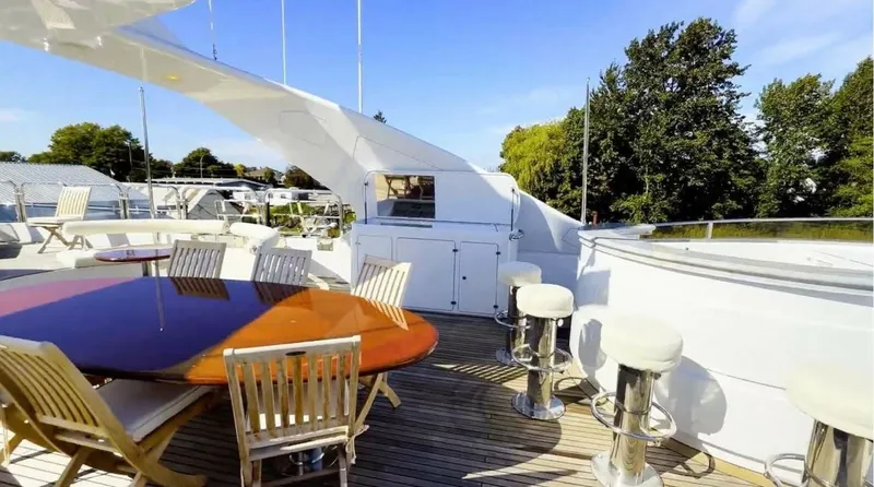 Slide: The Image of Benetti 145 Domani - Exterior Aft Sun Deck 2004 Benetti 145 Motor Yacht Domani - 7649420
