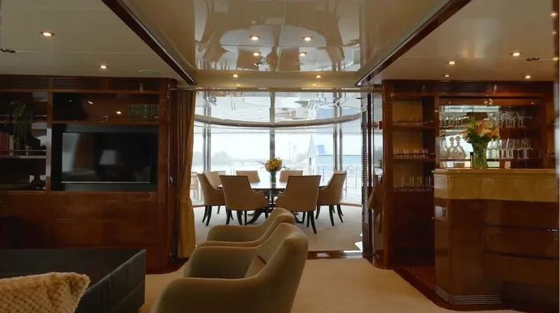 Slide: The Image of Benetti 145 Domani - Interior 2nd Deck Skylounge 2004 Benetti 145 Motor Yacht Domani - 7649436