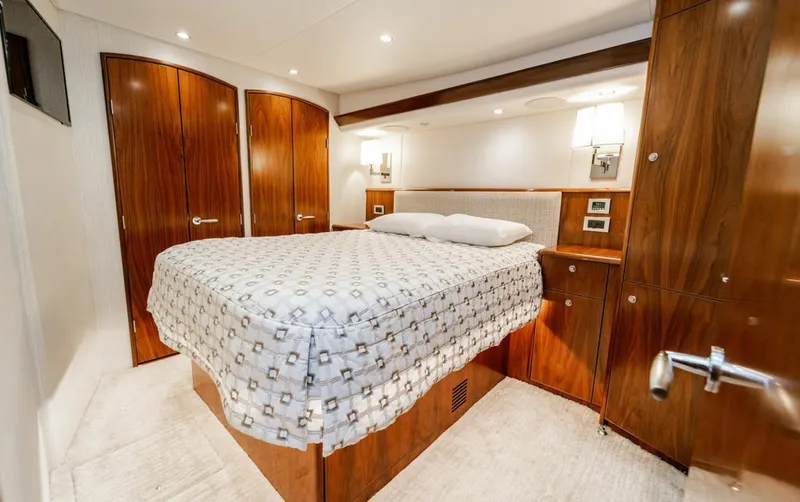 Slide: The Image of 58 Viking - Master Stateroom 2021 Viking 58 Convertible No Name 58 - 6300196