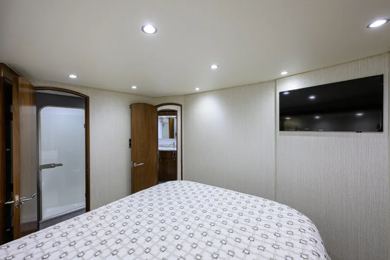 Slide: The Image of 58 Viking - Master Stateroom 2021 Viking 58 Convertible No Name 58 - 7512375