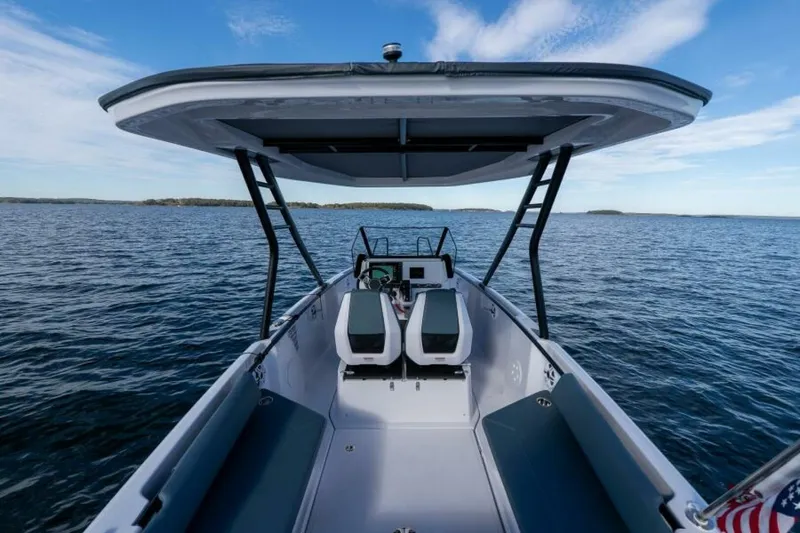 Slide: The Image of Axopar 22 T-Top Cockpit and Helm View from the Stern Axopar 22 T-Top Cockpit and Helm View from the Stern - 7383416