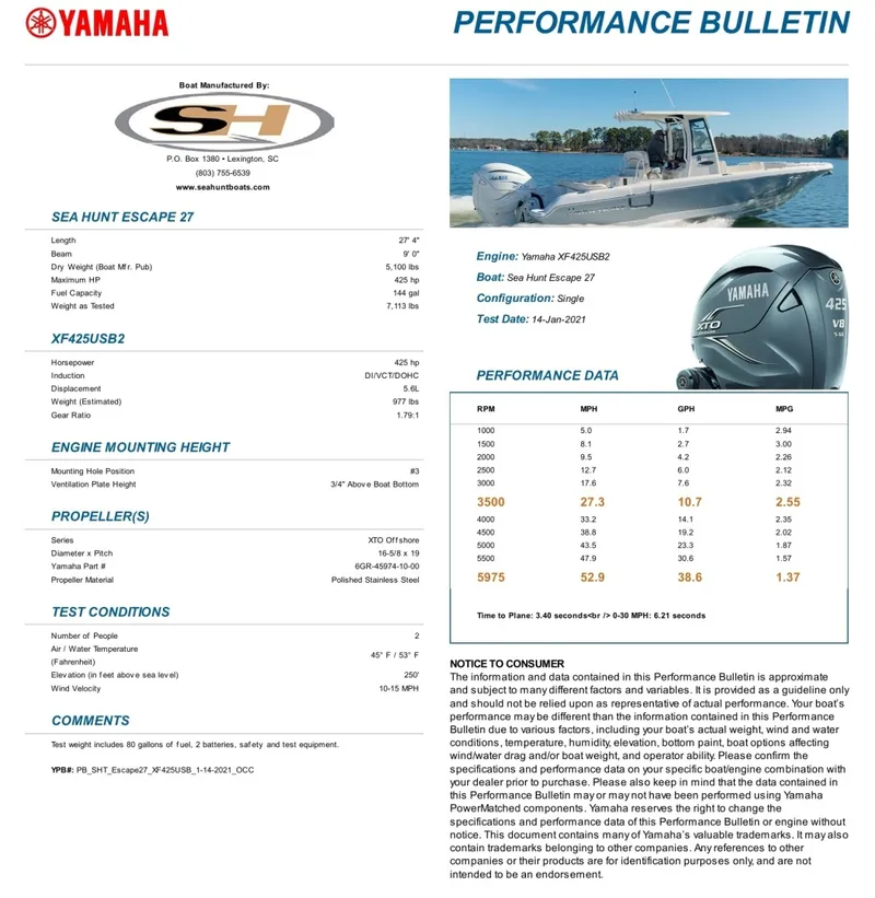 Slide: The Image of Sea Hunt Escape 27 Center Console 2021 - 6302131