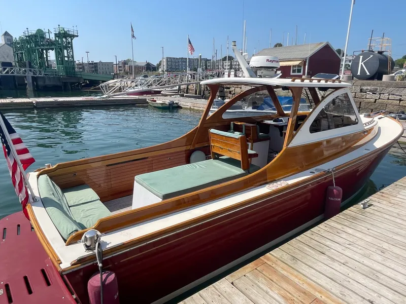 Slide: The Image of 2002 Lyman-Morse Monhegan 30 - Halcyone Imagine lounging on the aft seat while waiting for your guests to arrive from town. - 6306065
