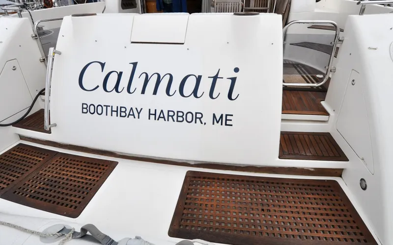 Slide: The Image of 1996 Azimut 54 | Calmati 1996 Azimut Cinquantaquattro yacht "Calmati" at Boothbay Harbor, ME. - 6308851
