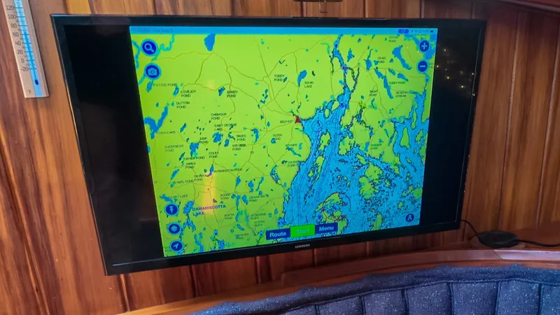 Slide: The Image of 1987 Wittholtz/Luzier 49 | Destiny Navigation map displayed on a screen inside a 1987 Wittholtz/Luzier Sloop/Cutter. - 6323959