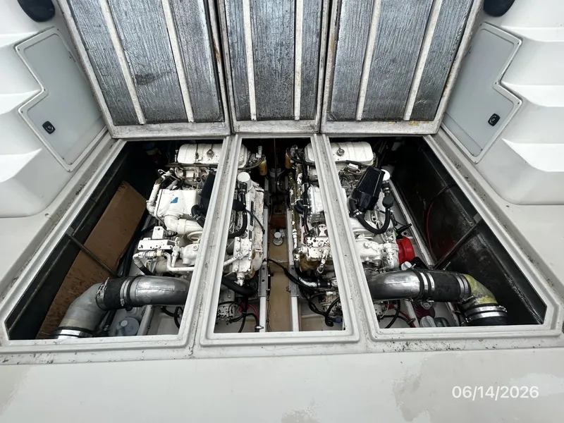 Slide: The Image of 42' Cruisers engine room access - 6419297