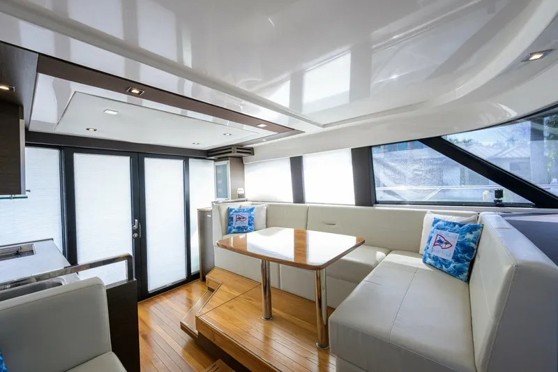 Slide: The Image of Tiara 44 Daybreak - Interior Dinette 2017 Tiara 44 Flybridge Daybreak - 7656206