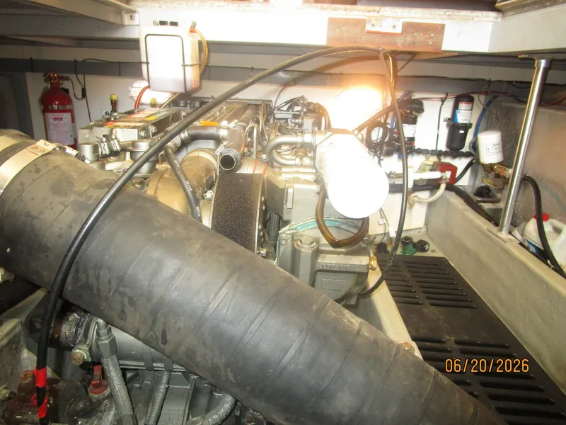 Slide: The Image of 40' Mainship engine room forward - 6519847
