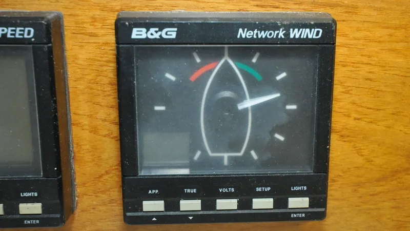 Slide: The Image of 1984 Bristol 41.1 | Petrel B&G Network WIND instrument on 1984 Bristol 41.1 yacht dashboard. - 6523057