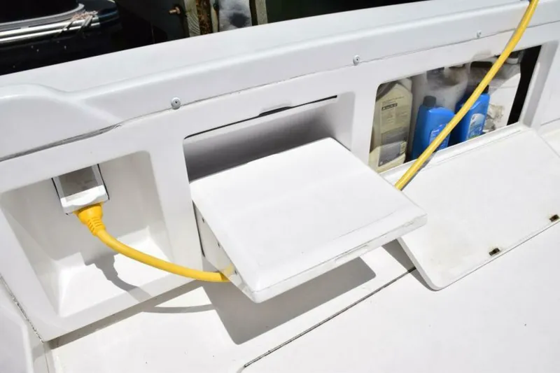 Slide: The Image of Starboard Side Fold Down Cockpit Step, 30amp Shore Power - 7384104