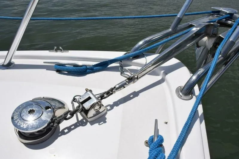 Slide: The Image of Electric Windlass With Mounted Stainless Anchor - 7384098