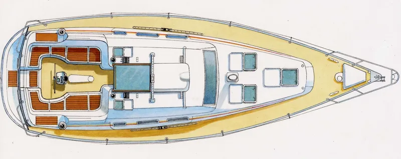 Slide: The Image of Beneteau 373 Deck Plan - 6714562