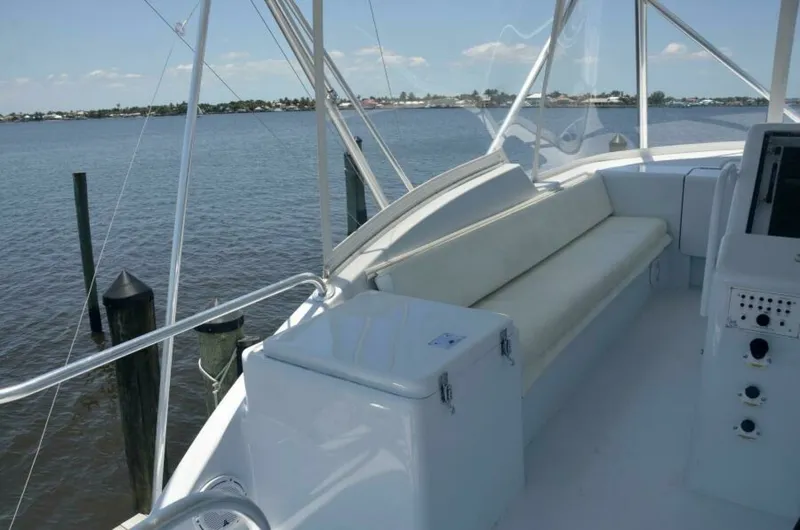 Slide: The Image of Hatteras SF Down Time - Helm Seating 1999 Hatteras SF Down Time - 7649592
