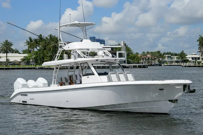 Slide: The Image of Everglades 45 GALLANT LADY - Starboard Bow profile 2023 Everglades 455 Center Console GALLANT LADY - 7656358