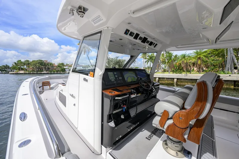 Slide: The Image of Everglades 45 GALLANT LADY - Port Side Helm 2023 Everglades 455 Center Console GALLANT LADY - 7656333