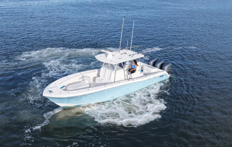 Slide: The Image of Invincible 36 - Aerial Shot 2015 Invincible 36 Center Console - 7656372