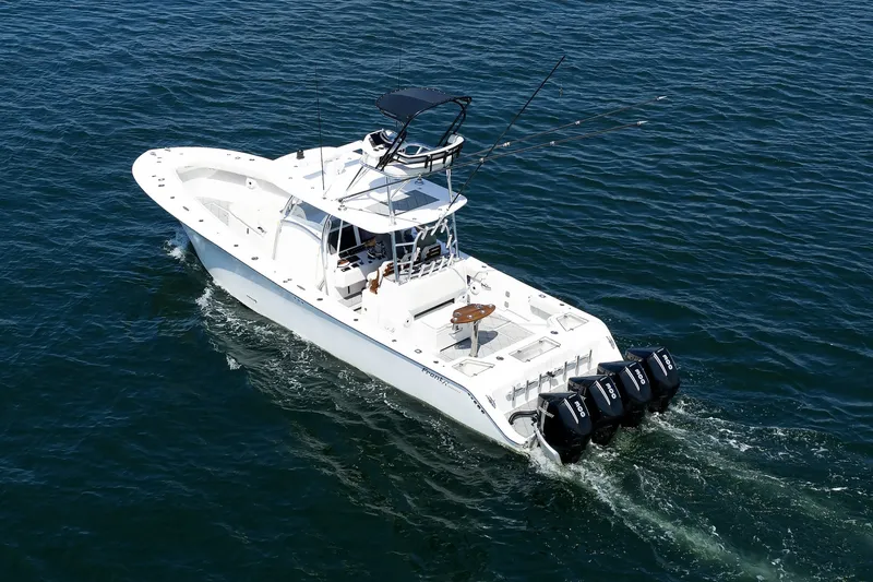 Slide: The Image of Front Runner 39 LONESOME COWBOY - Aerial Running Shot 2021 Front Runner 39 Center Console LONESOME COWBOY - 7511561