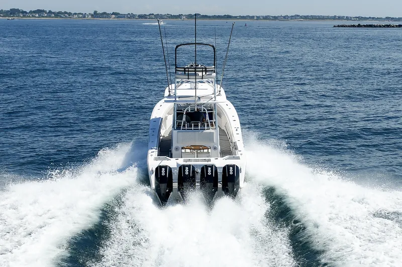 Slide: The Image of Front Runner 39 LONESOME COWBOY - Aerial Running Shot 2021 Front Runner 39 Center Console LONESOME COWBOY - 7511564