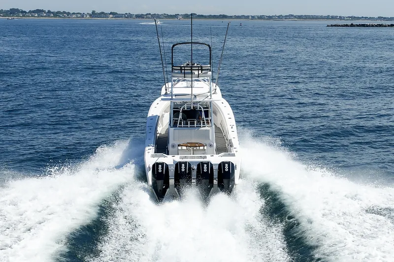 Slide: The Image of Front Runner 39 LONESOME COWBOY - Aerial Running Shot 2021 Front Runner 39 Center Console LONESOME COWBOY - 7656543