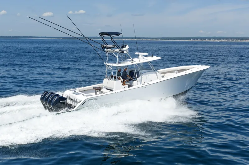 Slide: The Image of Front Runner 39 LONESOME COWBOY - Aerial Running Shot 2021 Front Runner 39 Center Console LONESOME COWBOY - 7511563