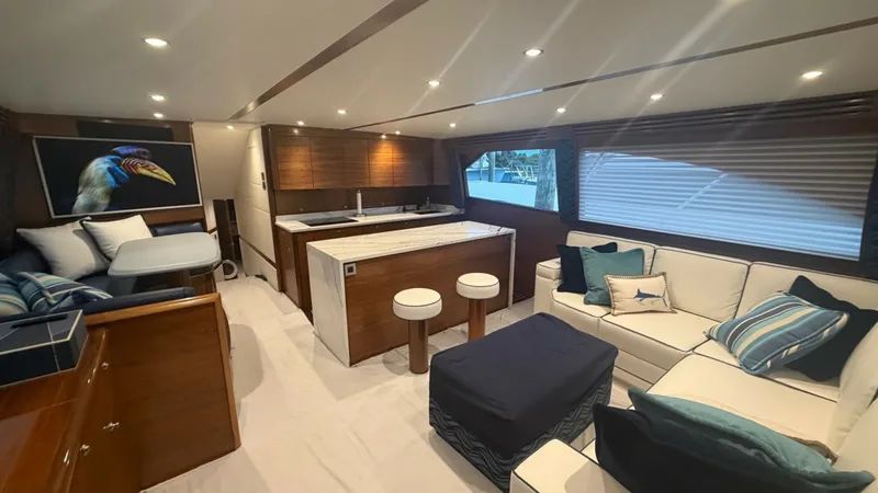 Slide: The Image of 2024 Viking 64 Convertible 'Southern Grace' Salon / Galley - 6828759