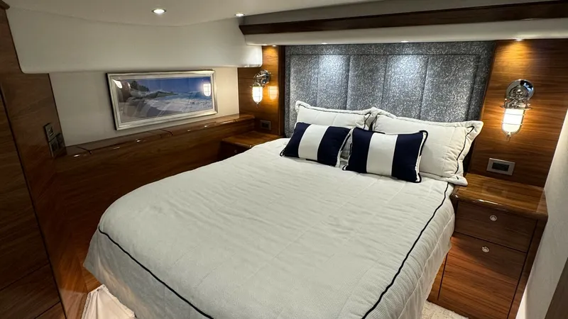 Slide: The Image of 2024 Viking 64 Convertible 'Southern Grace' Master Stateroom - 6828765