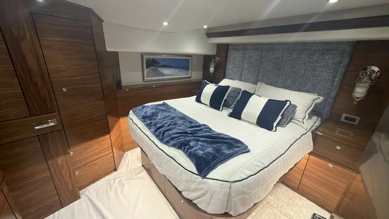 Slide: The Image of 2024 Viking 64 Convertible 'Southern Grace' Master Stateroom - 6828760