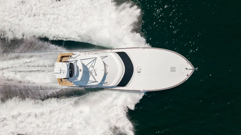 Slide: The Image of 2021 65 Hatteras GT On the DL Running Shot Profile (2) - 7403495