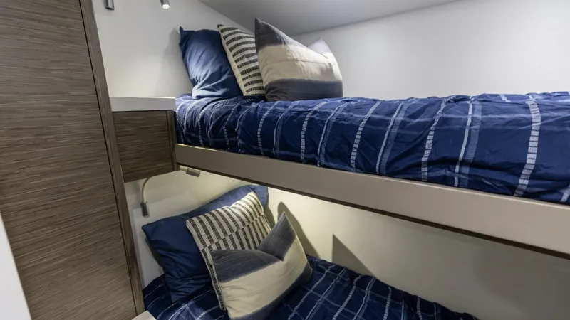 Slide: The Image of 2021 65 Hatteras GT On the DL Port Forward Stateroom (1) - 7403443