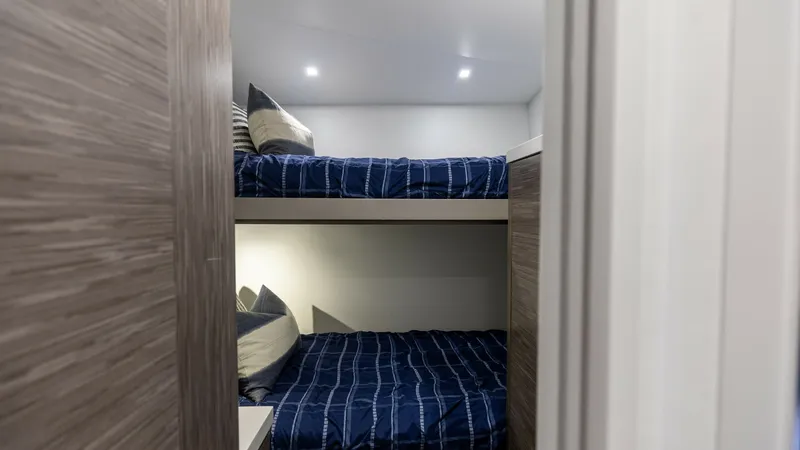 Slide: The Image of 2021 65 Hatteras GT On the DL Port Forward Stateroom (2) - 7403444
