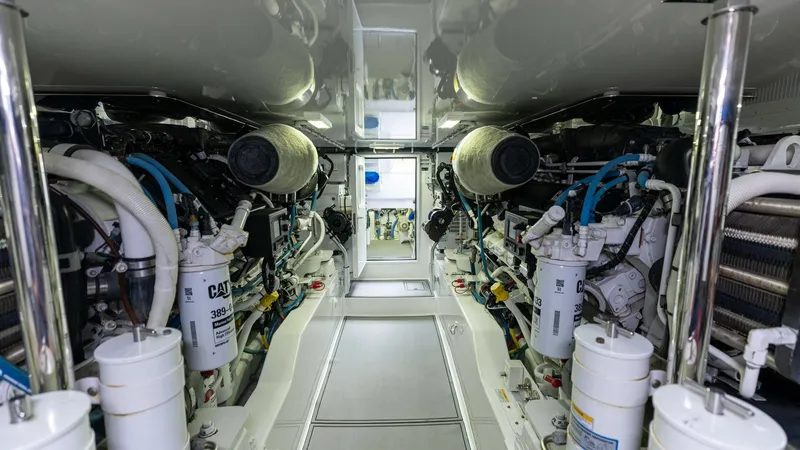Slide: The Image of 2021 65 Hatteras GT On the DL Engine Room (1) - 7403473