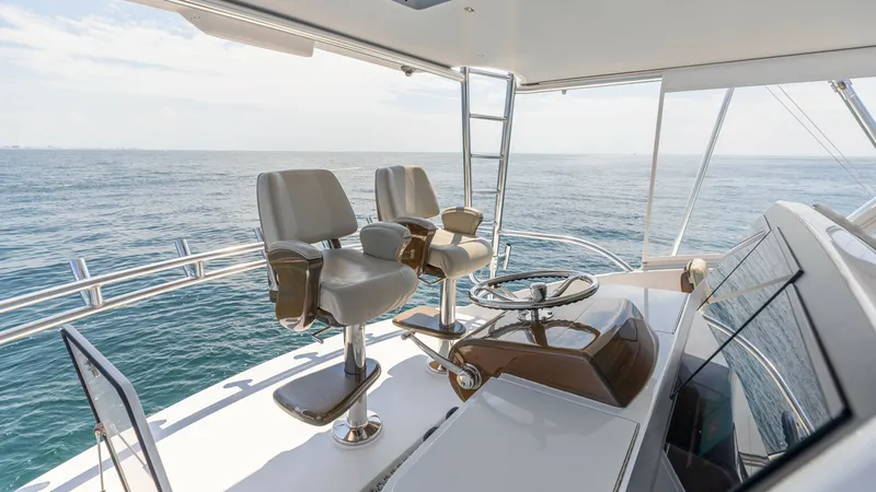 Slide: The Image of 2021 65 Hatteras GT On the DL Flybridge (1) - 7403457