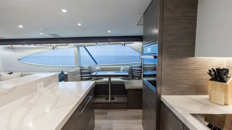 Slide: The Image of 2021 65 Hatteras GT On the DL Salon-Galley (3) - 7403419