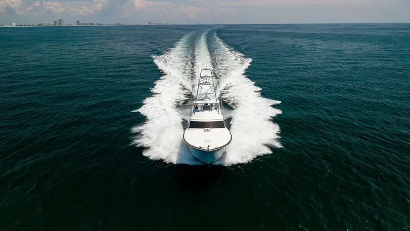 Slide: The Image of 2021 65 Hatteras GT On the DL Running Shot Profile (3) - 7403496