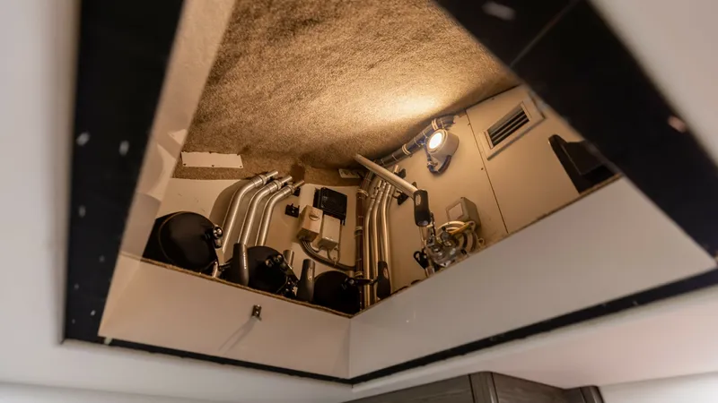 Slide: The Image of 2021 65 Hatteras GT On the DL Port Aft SR Rod Storage (1) - 7403447