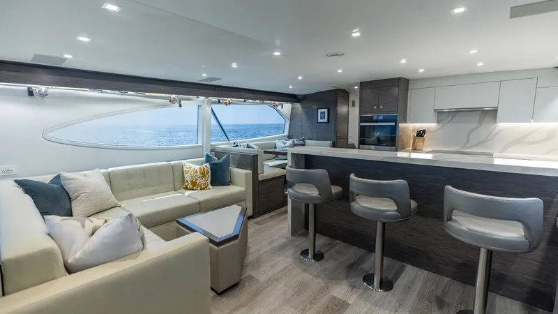 Slide: The Image of 2021 65 Hatteras GT On the DL Salon-Galley (6) - 7403421