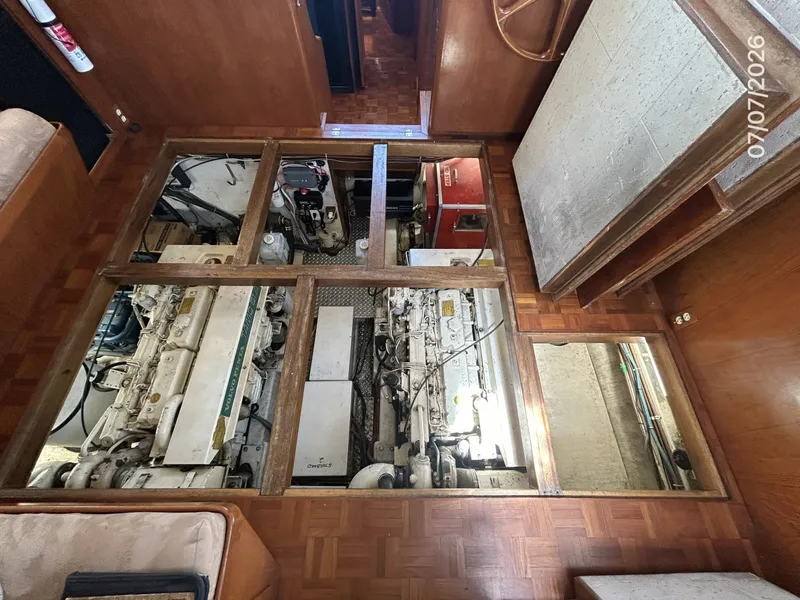 Slide: The Image of 42' Ocean Alexander engine room access - 6821768