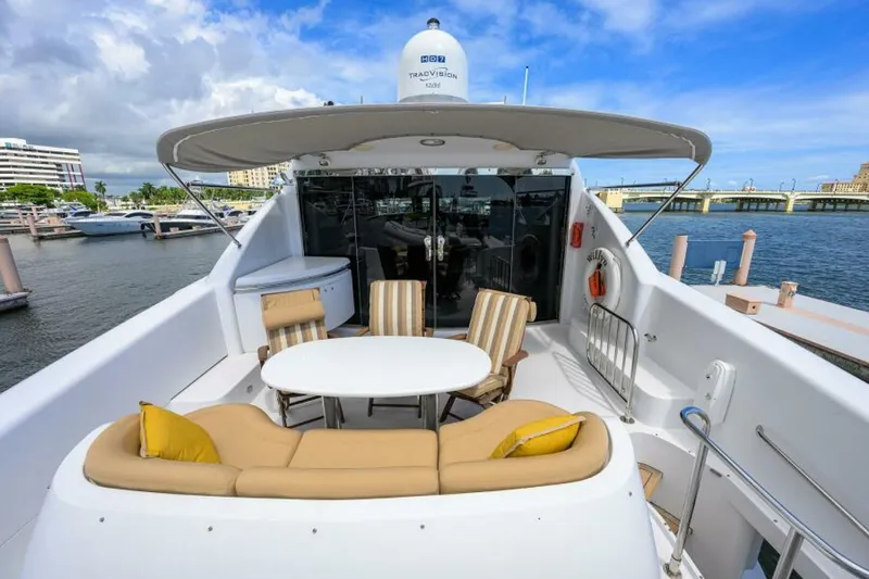 Slide: The Image of Lazzara 80 WILLYN - Enclosed Flybridge Aft Deck 2007 Lazzara 80 Flybridge Motoryacht WILLYN - 6823145