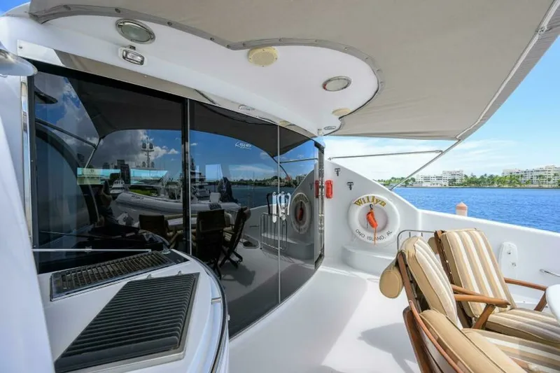 Slide: The Image of Lazzara 80 WILLYN - Enclosed Flybridge Aft Deck 2007 Lazzara 80 Flybridge Motoryacht WILLYN - 7656590