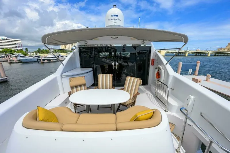 Slide: The Image of Lazzara 80 WILLYN - Enclosed Flybridge Aft Deck 2007 Lazzara 80 Flybridge Motoryacht WILLYN - 7656589