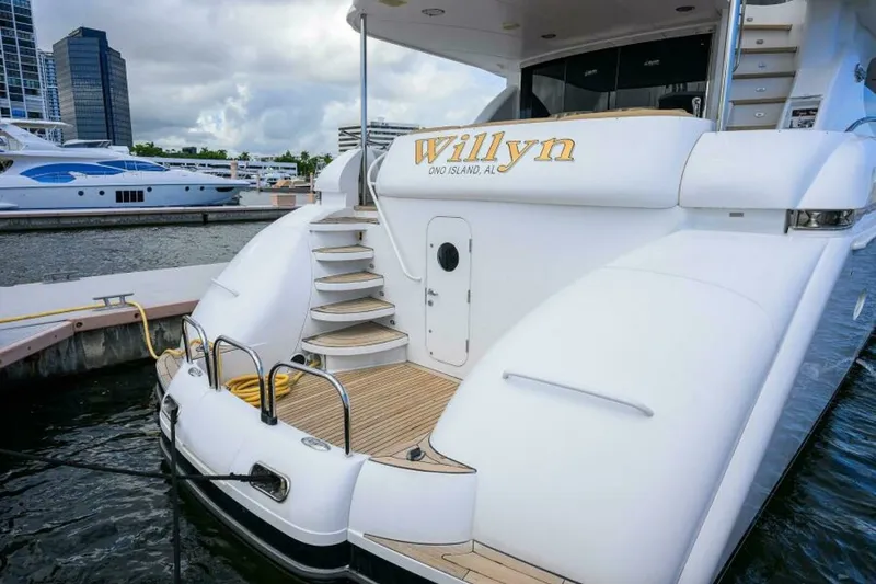 Slide: The Image of Lazzara 80 WILLYN - Transom 2007 Lazzara 80 Flybridge Motoryacht WILLYN - 7656597
