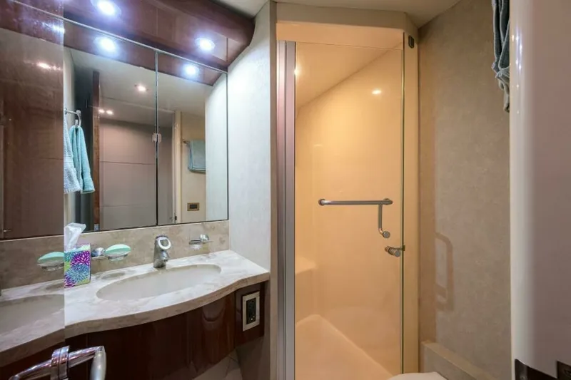Slide: The Image of Lazzara 80 WILLYN - Forward Guest Head 2007 Lazzara 80 Flybridge Motoryacht WILLYN - 7656571