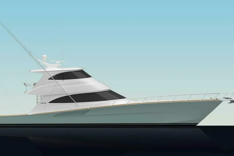 The Image of Viking 74 Enclosed Bridge - Profile Rendering 2027 Viking 74 Enclosed Bridge - 6844654