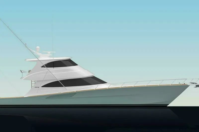 The Image of Viking 74 Enclosed Bridge - Profile Rendering 2027 Viking 74 Enclosed Bridge - 7657312