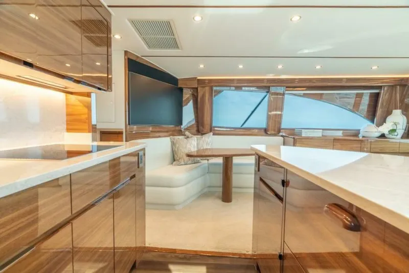 Slide: The Image of Viking 54 Convertible - Dinette and Galley 2027 Viking 54 Convertible - 6844846