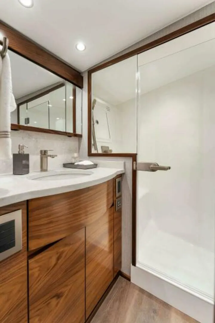 Slide: The Image of Viking 50 Convertible - Master Stateroom Ensuite Head 2027 Viking 50 Convertible - 6844884