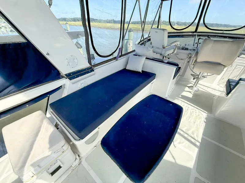 Slide: The Image of DeFever 49 Flybridge Seating Port - 7404386