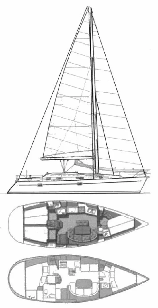 Slide: The Image of Beneteau Oceanis 381 1999 - 6871228